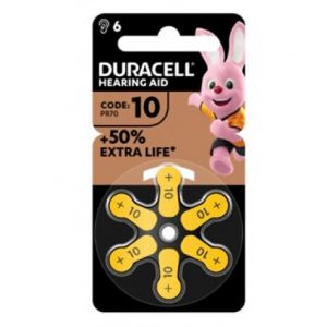 Duracell Easy Tab 10 Yellow Color Batteries For Earphones