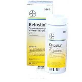 Тест-полоски Ascensia Diabetes Care Ketostix для диагностики кетонерии (50 шт.)