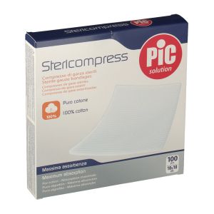 Pic Stericompress Sterile Gauze Cut 10x10cm 4 Sachets Of 25 Pieces