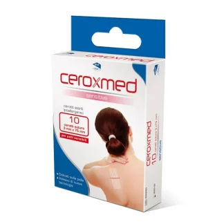 Набор из 10 шовных пластырей Ceroxmed Sensitive IBSA 3x75 мм.