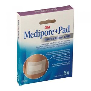 Medipore+Sterile Dressing Pad 5x7,2 cm 5 Pieces