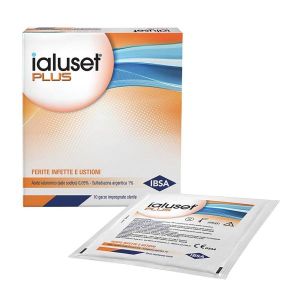 Ialuset Plus Infected Wounds And Burns 10 Impregnated Gauzes 10x10 Cm
