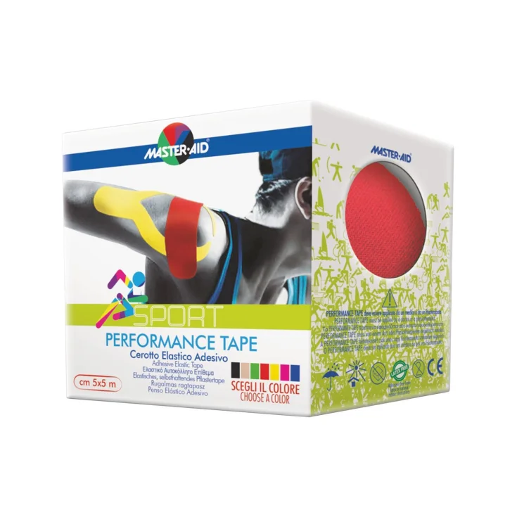 Эластичная самоклеящаяся пластырь Master-Aid® Sport Performance Tape, синий цвет, 5 см x 5 м, 1 рулон.