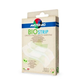 Биопластырь Master-Aid® Bio Strip с низким воздействием на окружающую среду, большой размер 78x26 мм, 10 штук.