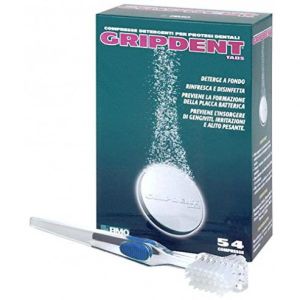 Gripdent tabs 54 cleaning capsules + denture brush