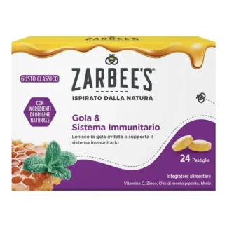 Леденцы Zarbee's с классическим вкусом от боли в горле и для укрепления иммунитета