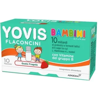Yovis Children Strawberry, пробиотическая добавка для детей, 10 флаконов