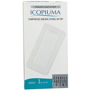 Icopiuma Sterile Adhesive Gauze Tablets In TNT 10x20 cm 3 pieces