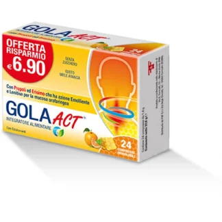 Жевательные таблетки Gola Act со вкусом меда и апельсина, 24 шт., без сахара.