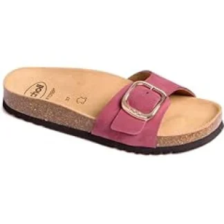 Женские сандалии Dr. Scholl's Malibu Mule из красной нубуковой кожи, размер 39.