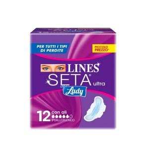 Ultra Absorbent Silk Lines With Wings 12 Pieces