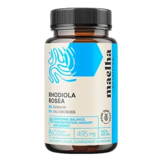 Maelha Nutr Rhodiola Rose Supplement - добавка для снятия стресса и повышения концентрации внимания - 60 капсул