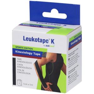 Leukotape K Elastic Adhesive Bandage Taping 5x500 Cm Medium Size Black