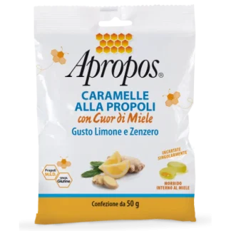 Конфеты Apropos® с прополисом, медом, лимоном и имбирем, 50 г