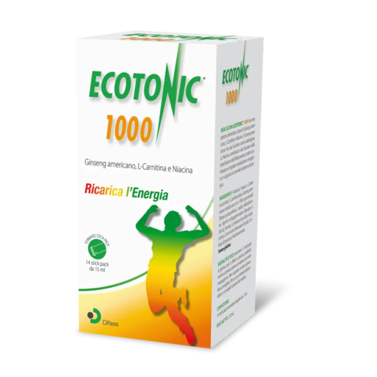 Ecotonic® 1000 Difass, упаковка из 14 стиков по 15 мл.