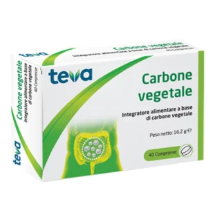 Растительный уголь Teva, 40 таблеток