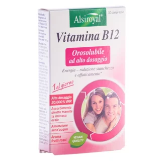 Alsiroyal® — растворимый витамин B12 для приема внутрь, 30 таблеток.