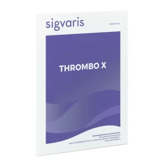 Чулки до бедра Sigvaris Thrombo-X белого цвета, размер M, короткие.
