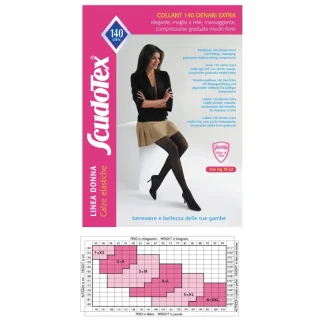 140 дополнительных черных колготок ScudoTex, размер 3