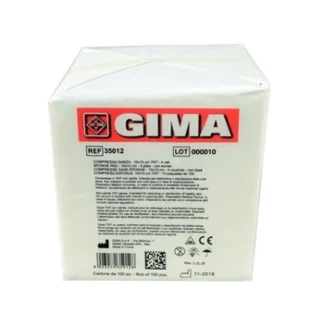 Марлевые компрессионные повязки Gima 10x10 см из тротила, 100 штук.