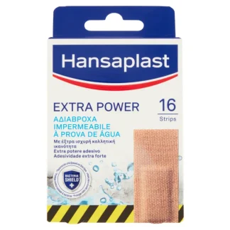 Водостойкий пластырь Hansaplast Extra Power, 16 штук.