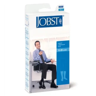 Мужские высокие носки Jobst 15-20 мм рт. ст., черные, размер 3.