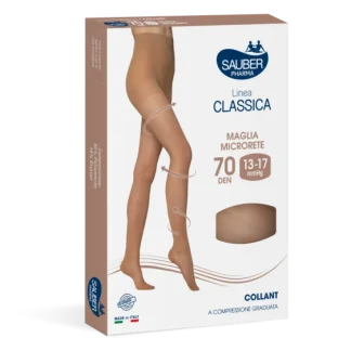 Классические колготки Classic Line 70D бронзового цвета, размер 4, Sauber.