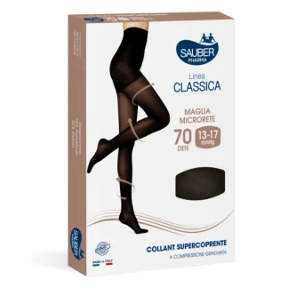 Классические колготки Classic Line 70D Super Opaque, цвет графитовый, размер 2, Sauber.