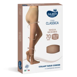 Классические колготки Classic Line 70D больших размеров, нейтральный цвет, размер 5, Sauber.