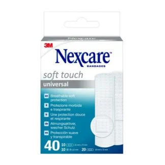 Универсальные мягкие пластыри Nexcare™ разных размеров, артикул N0540AS, 3 размера, 3M, 40 штук.