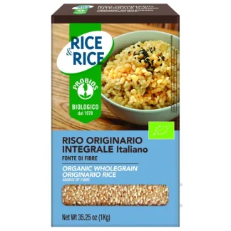 Рис Rice&Rice Probios Original, цельнозерновой, круглый, 1 кг
