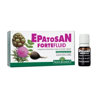 Naturando Epatosan Forte Fluid - Integratore per il Benessere del Fegato - 10 Flaconcini da 10 ml