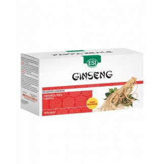 Esi Ginseng Integratore per Stanchezza Fisica e Mentale, 10 Flaconcini, Ginseng Tonico, Gusto Mela Rossa