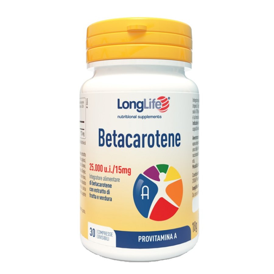 LongLife Betacarotene 25.000, 30 compresse