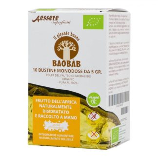 Baobab Il Gigante Buono Polpa del Frutto di Baobab Bio 10 Bustine