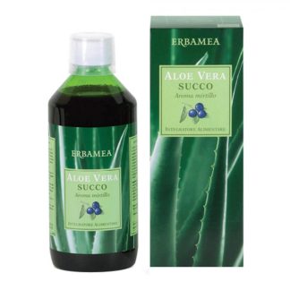 Aloe Vera Succo Mirtillo - Integratore Depurativo - 500 ml - Erbamea