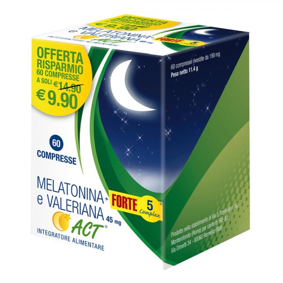 Melatonina+Forte 5 Complex e Valeriana, 60 Compresse