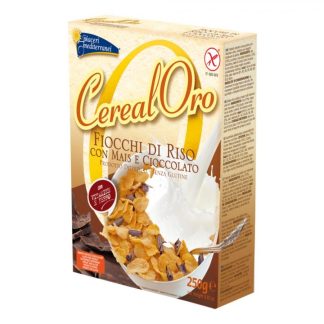 Piaceri Mediterranei Cerealoro Fiocchi di Riso Mais e Cioccolato 250g - Colazione Gustosa e Nutriente