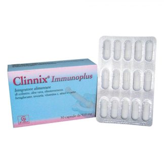 Clinnix Immunoplus - Integratore per Difese Immunitarie - 30 Capsule per Bambini, Adulti e Anziani