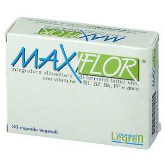 Maxiflor, Integratore con Fermenti Lattici Vivi, 30 Capsule – Benessere dell'Intestino