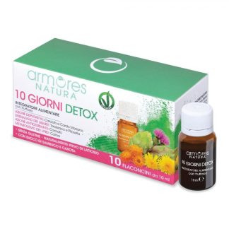 Armores Natura 10 Giorni Detox 10 Flaconcini – Integratore Depurativo e Drenante Naturale