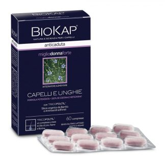 Biokap Anticaduta Miglio Donna Forte Con Tricofoltil 60 Compresse - Integratore per Capelli e Unghie