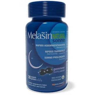 Melasin Natural Sonno 1mg 30 Caramelle Gommose - Integratore Alimentare per il Sonno