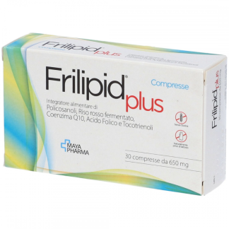 Frilipid Plus,Integratore per Colesterolo, 30 Compresse, Policosanoli, Monacolina K