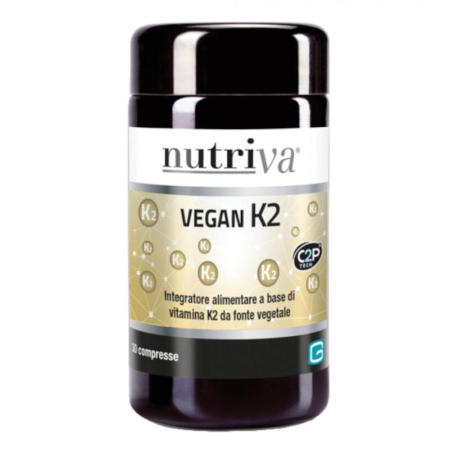 Nutriva Vegan K2 Integratore ossa e vasi sanguigni 30 Compresse