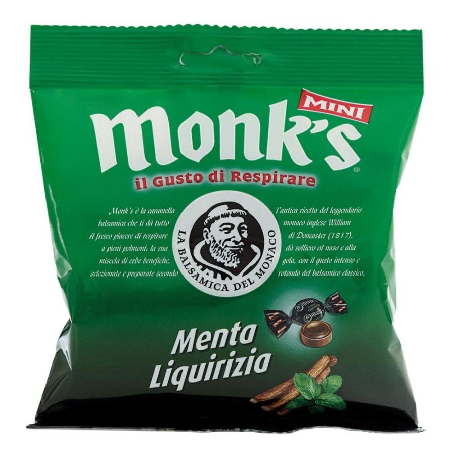 Monk's Caramelle Mini Menta e Liquirizia, 80g