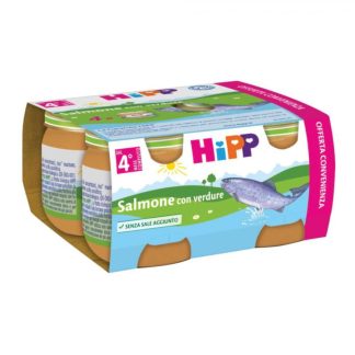 HiPP, Salmone con Verdure Omogeneizzato, 4 x 80 g
