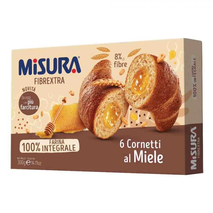 Cornetti al Miele 100% Farina Integrale Lievito Madre, 6 Pezzi