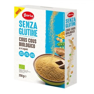 Doria Cous Cous Biologico ai 4 Legumi Senza Glutine, 250 g