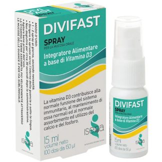 Divifast - Spray 15ml - Integratore Alimentare con Vitamina D3 Micellare per il Benessere Osteoimmunitario